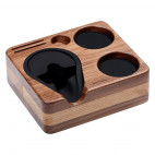 Normcore Compact Espresso Tamping Station 58mm, walnut